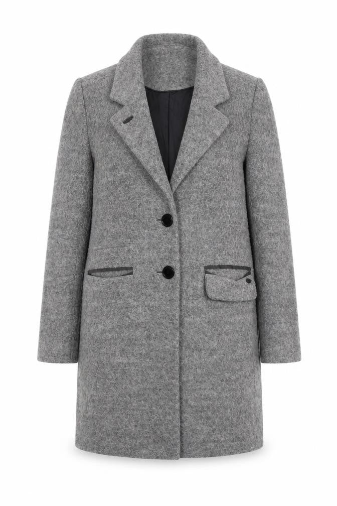 Silver Creek Women's Grey Wool Blend Long Coat Size S