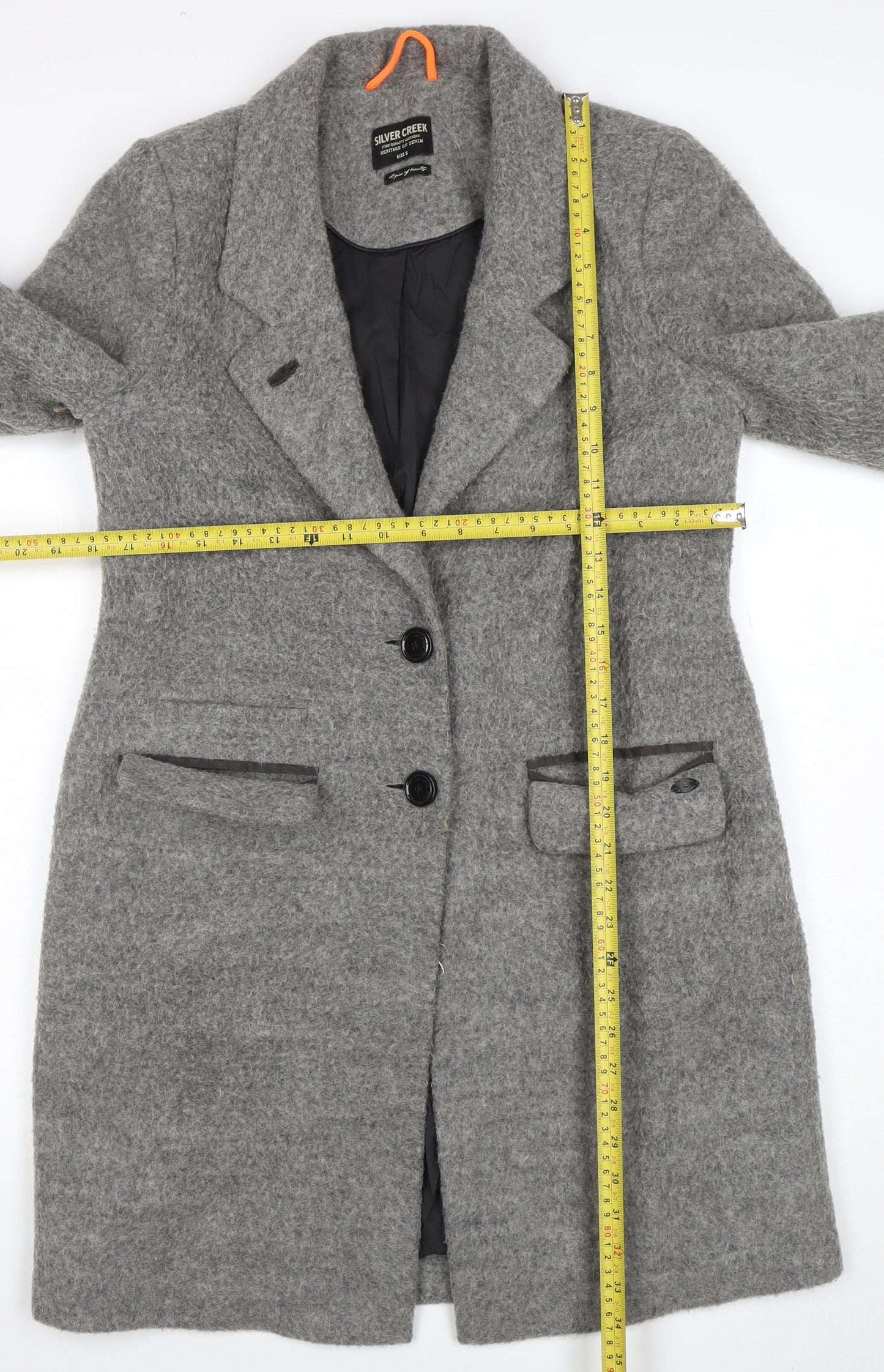 Silver Creek Women's Grey Wool Blend Long Coat Size S