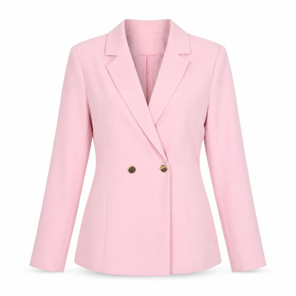 Missguided Women Pink Double-Breasted Blazer UK 10 Regular Fit