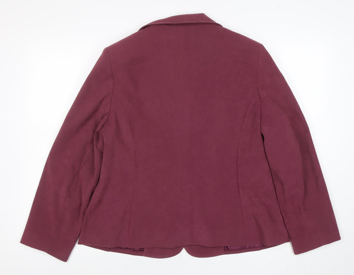 BHS Women’s Purple Tailored Blazer Size 18 Single-Breasted Jacket