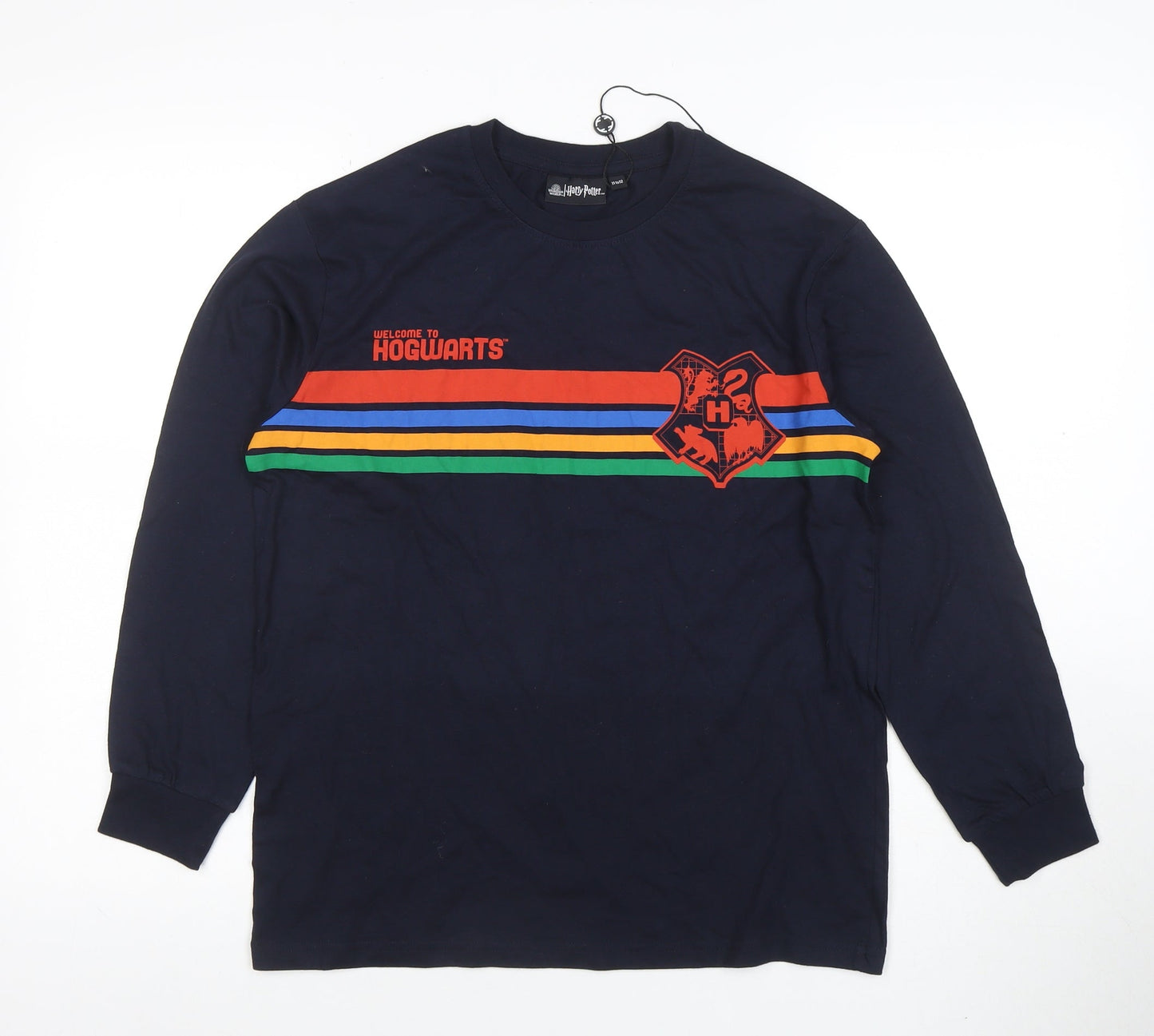 Harry Potter Boys Navy Long Sleeve Hogwarts T-Shirt 11-12 Years Cotton