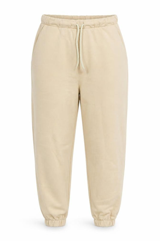 ASOS Design Women’s Beige Jogger Trousers Size 12 Cotton Fleece