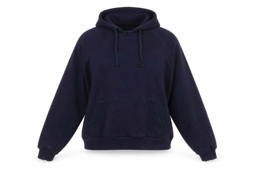 Marks & Spencer Navy Blue Cotton Blend Women's Pullover Hoodie Size 12 M