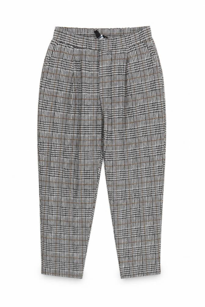 New Look Women's Grey Check Tapered Trousers Size 14