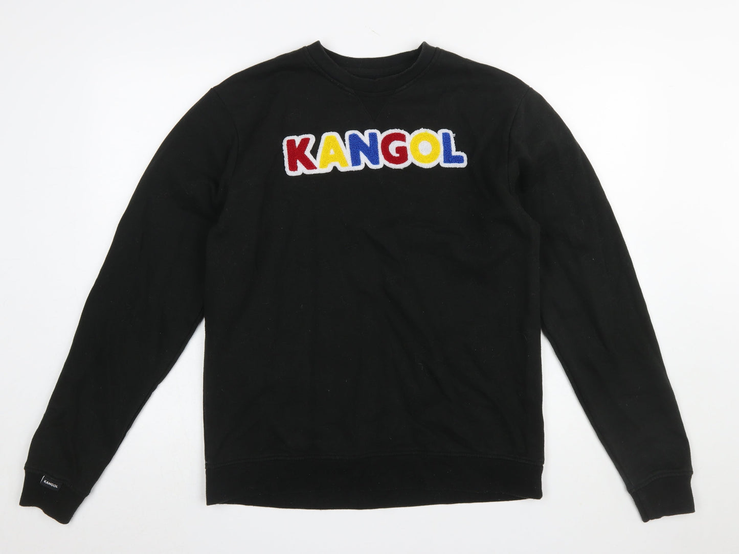 Kangol Mens Black XL Pullover Logo Sweatshirt Crew Neck