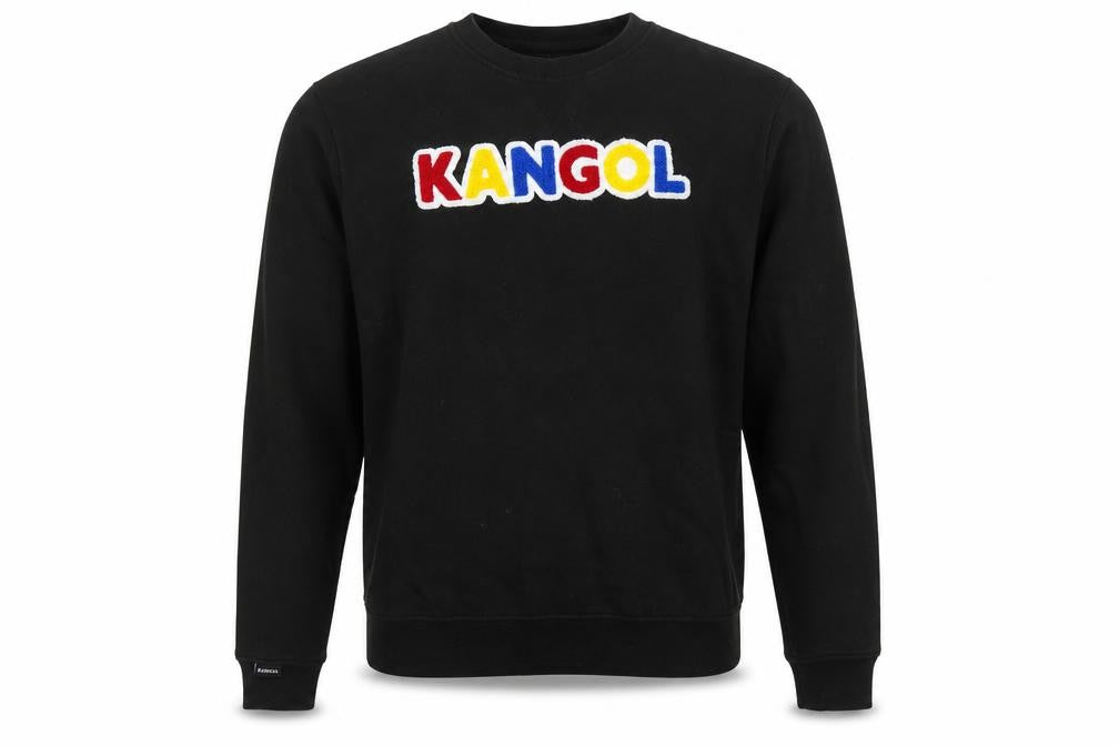 Kangol Mens Black XL Pullover Logo Sweatshirt Crew Neck