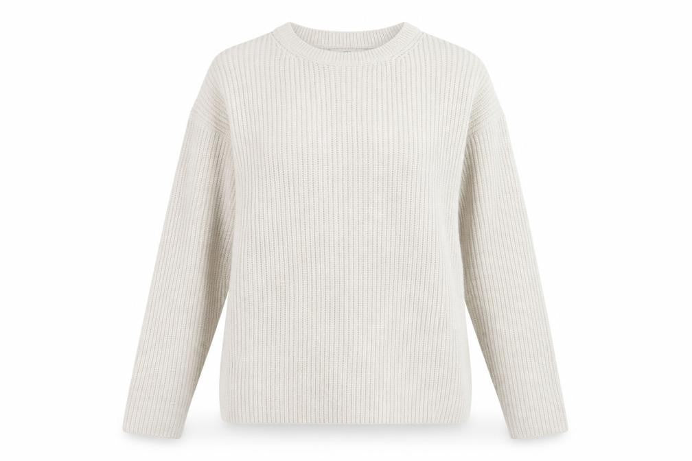 Marks & Spencer Women's Beige Cotton Knit Jumper Size M
