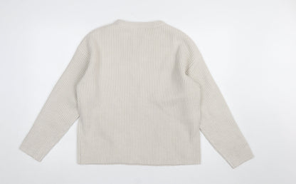 Marks & Spencer Women's Beige Cotton Knit Jumper Size M