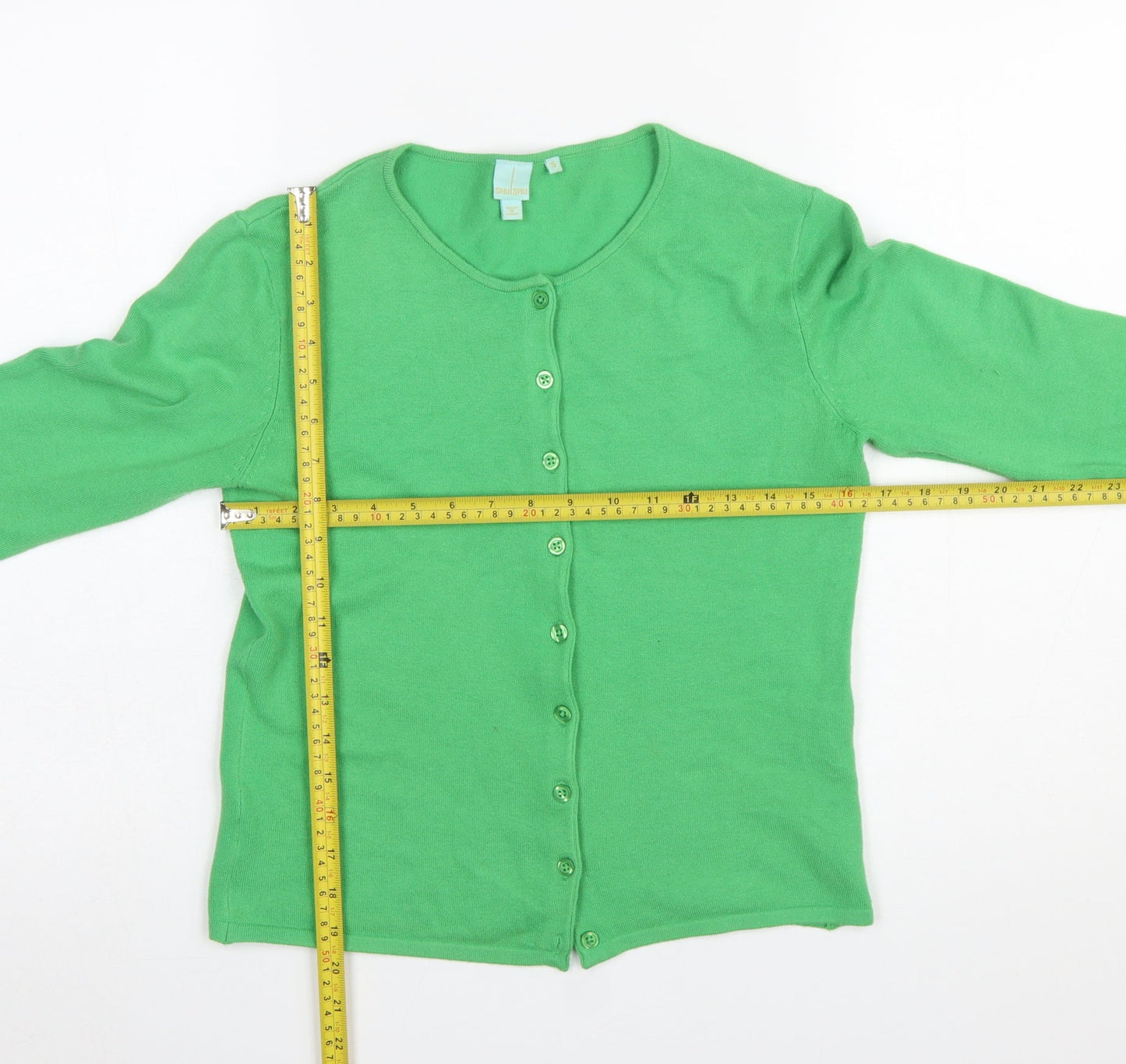 SHU SHU Women’s Green Button Up Knit Cardigan Size S
