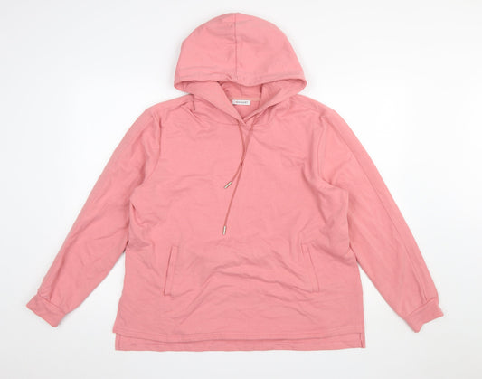 Damart Women’s Pink Pullover Hoodie L 18/20 Cotton Blend