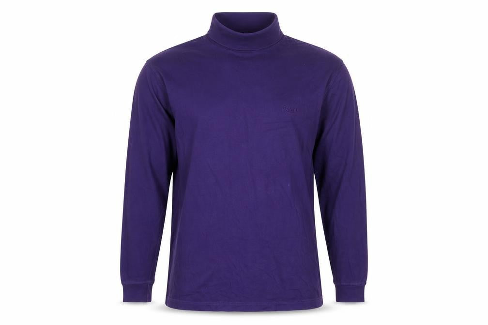 Cotton Traders Men’s Purple Roll Neck Long Sleeve T-Shirt M Regular Fit