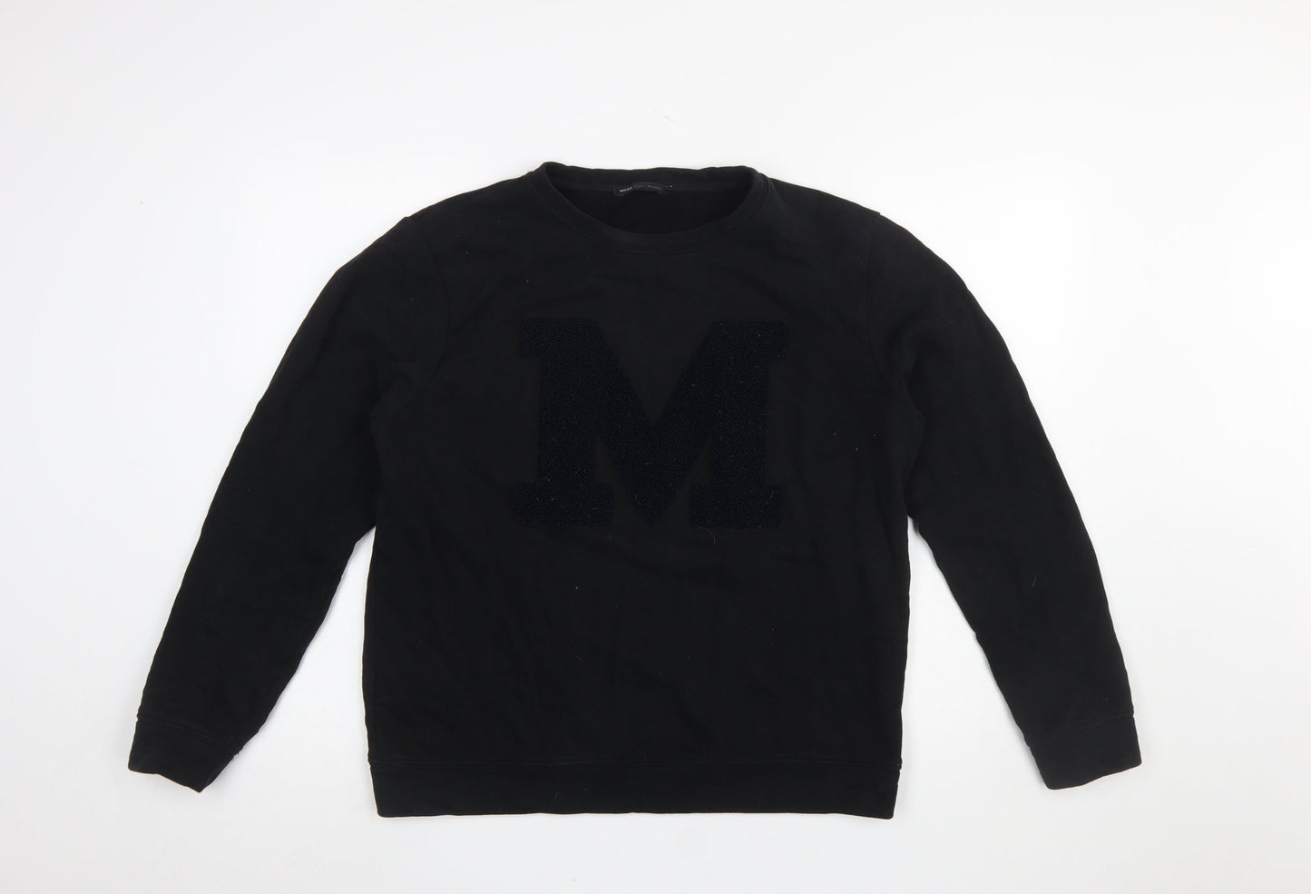 Moss Copenhagen Men's Black M Logo Cotton Sweatshirt Size M