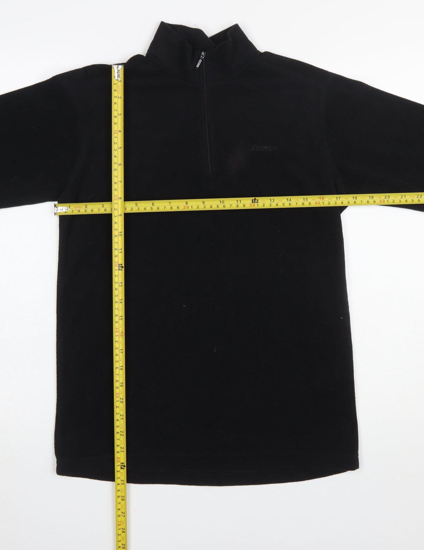 Rohan Women's Black 1/2 Zip Silver Fleece Sweatshirt Size S