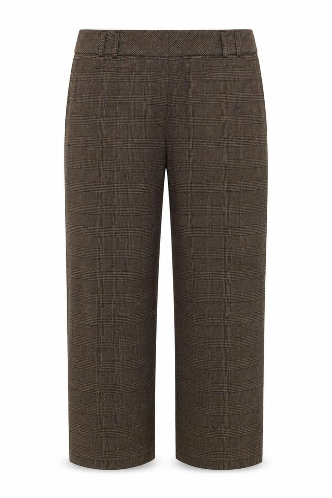 TU Women Brown Check Dress Pants Size 20 Plus Straight Leg Trousers