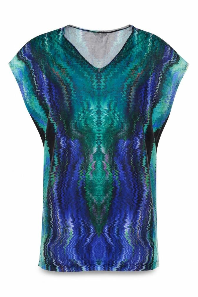 H&M Women’s Multicoloured V-Neck Tunic Top Size S