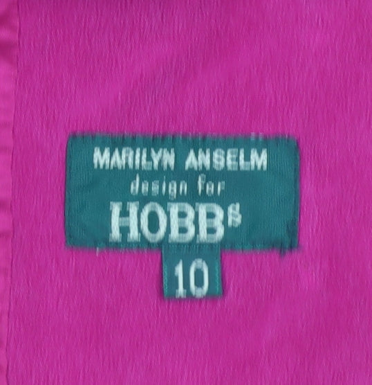 Hobbs Women's Fuchsia Silk Blazer Jacket Size 10 Single-Breasted
