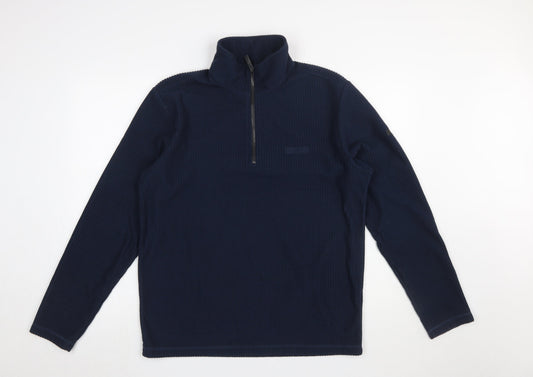 Regatta Men's Blue Fleece 1/2 Zip Sweatshirt Size L Outdoor Hiking Top