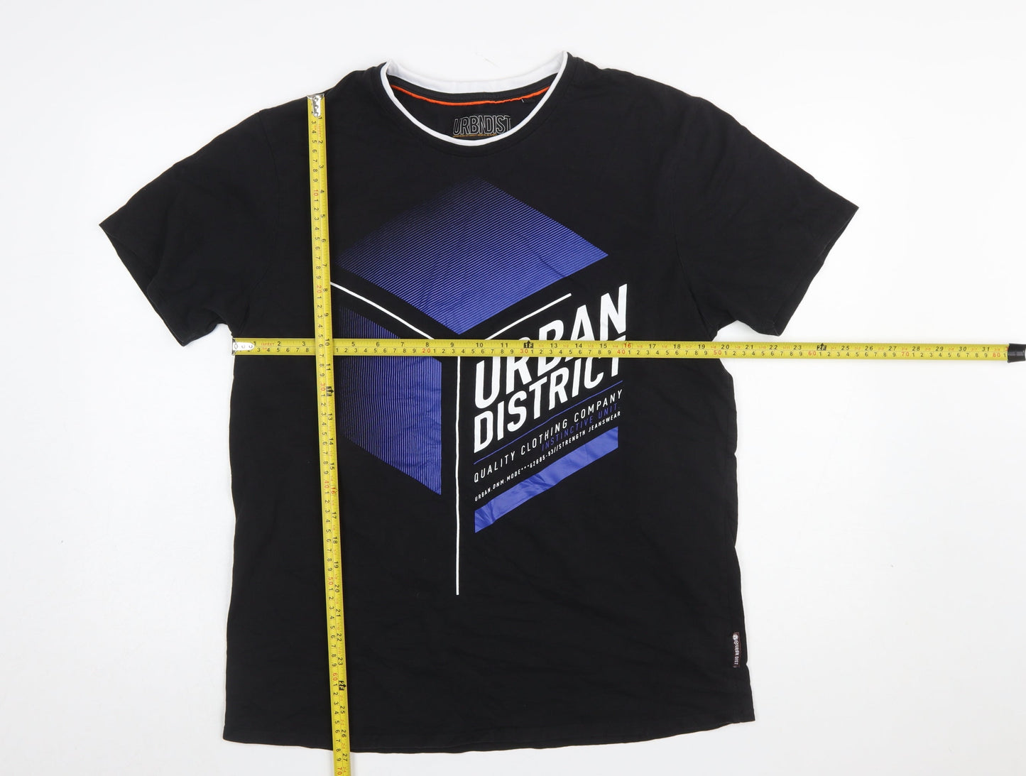 Angelo Litrico Urban District Men's Black XL Graphic Cotton T-Shirt