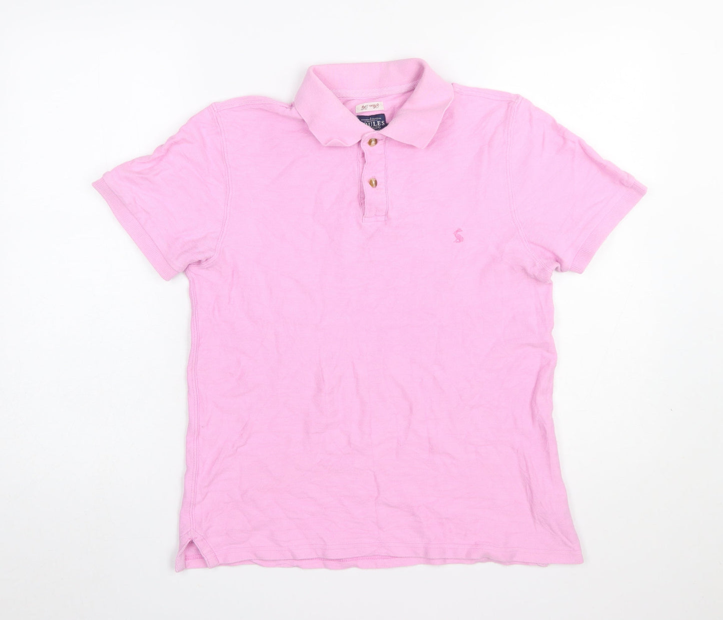 Joules Men’s Pink Cotton Polo Shirt Size S Short Sleeve Casual