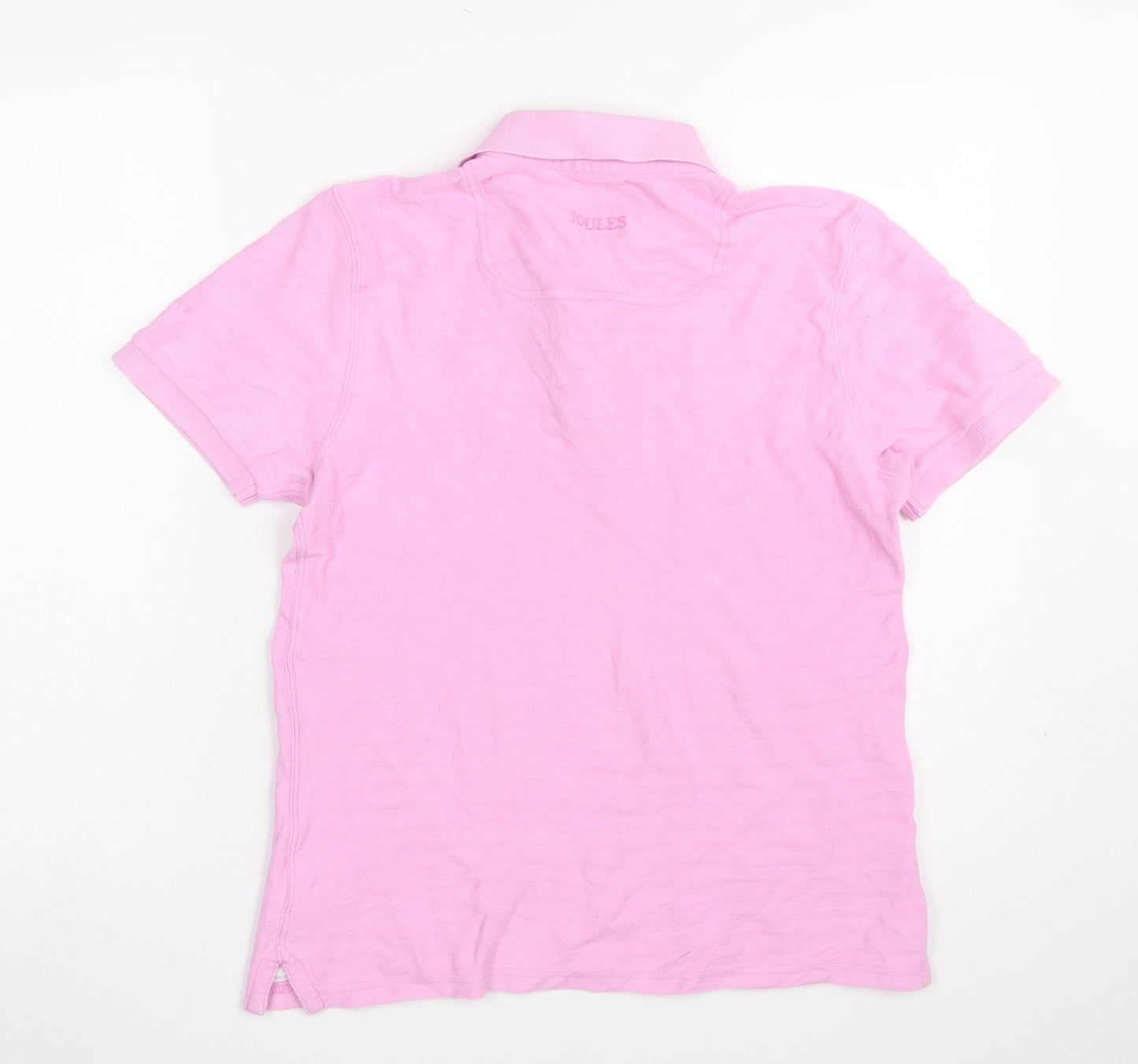 Joules Men’s Pink Cotton Polo Shirt Size S Short Sleeve Casual