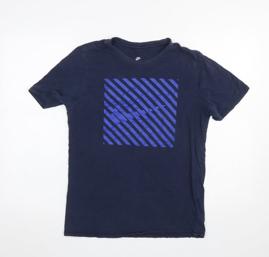 Nike Men's Blue Graphic Athletic Fit T-Shirt Size M