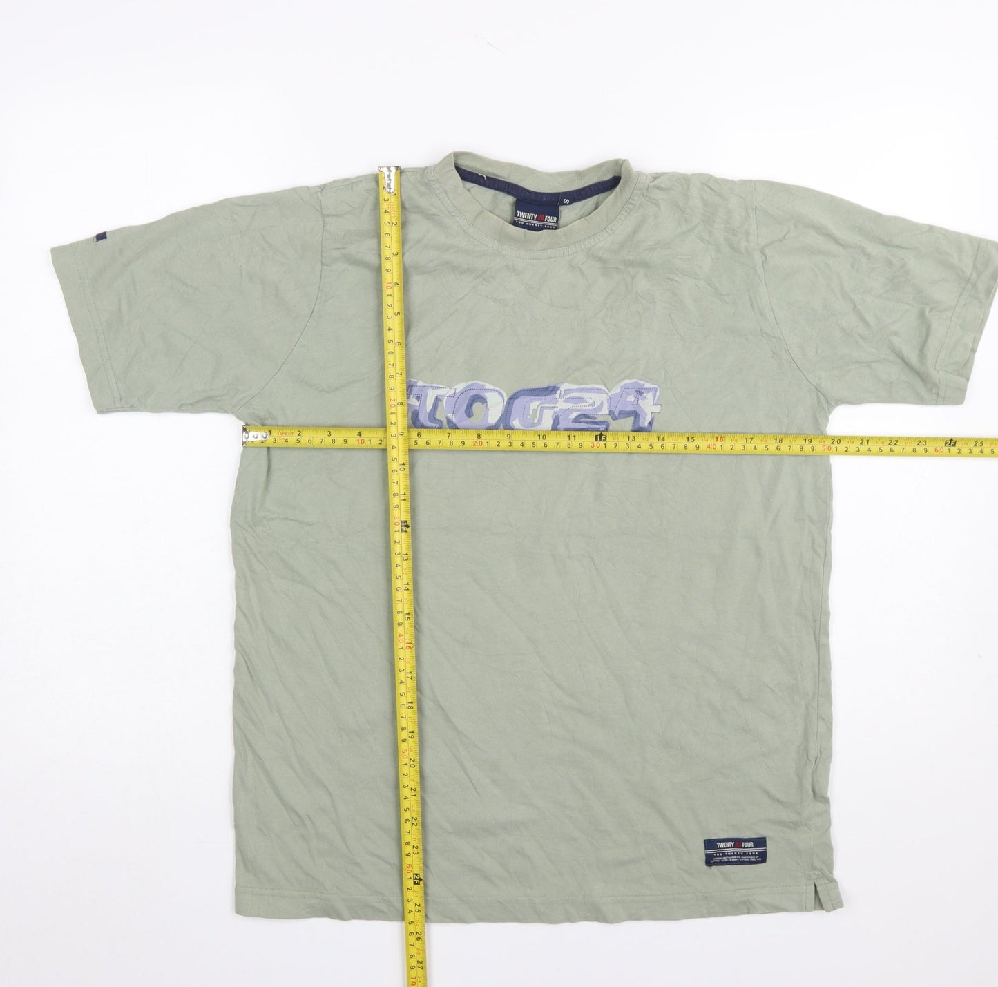 TOG24 Men's Green Cotton Short Sleeve Logo T-Shirt Size S