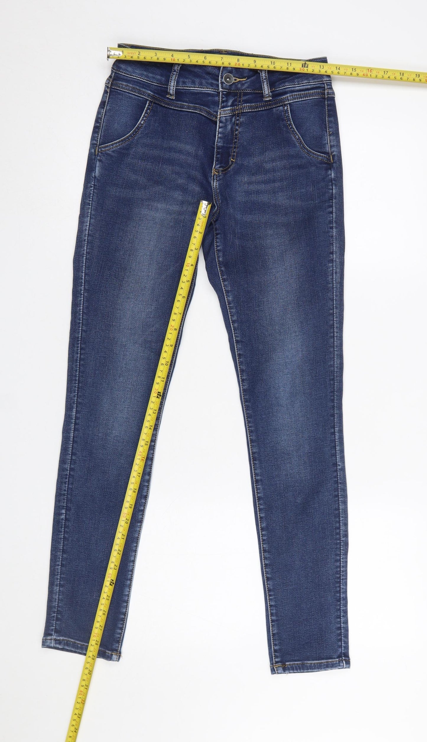 Toxik3 Womens Blue Skinny Jeans XS Slim Fit Stretch Denim