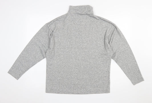 Uniqlo Women Grey XL Pullover High Neck Sweatshirt