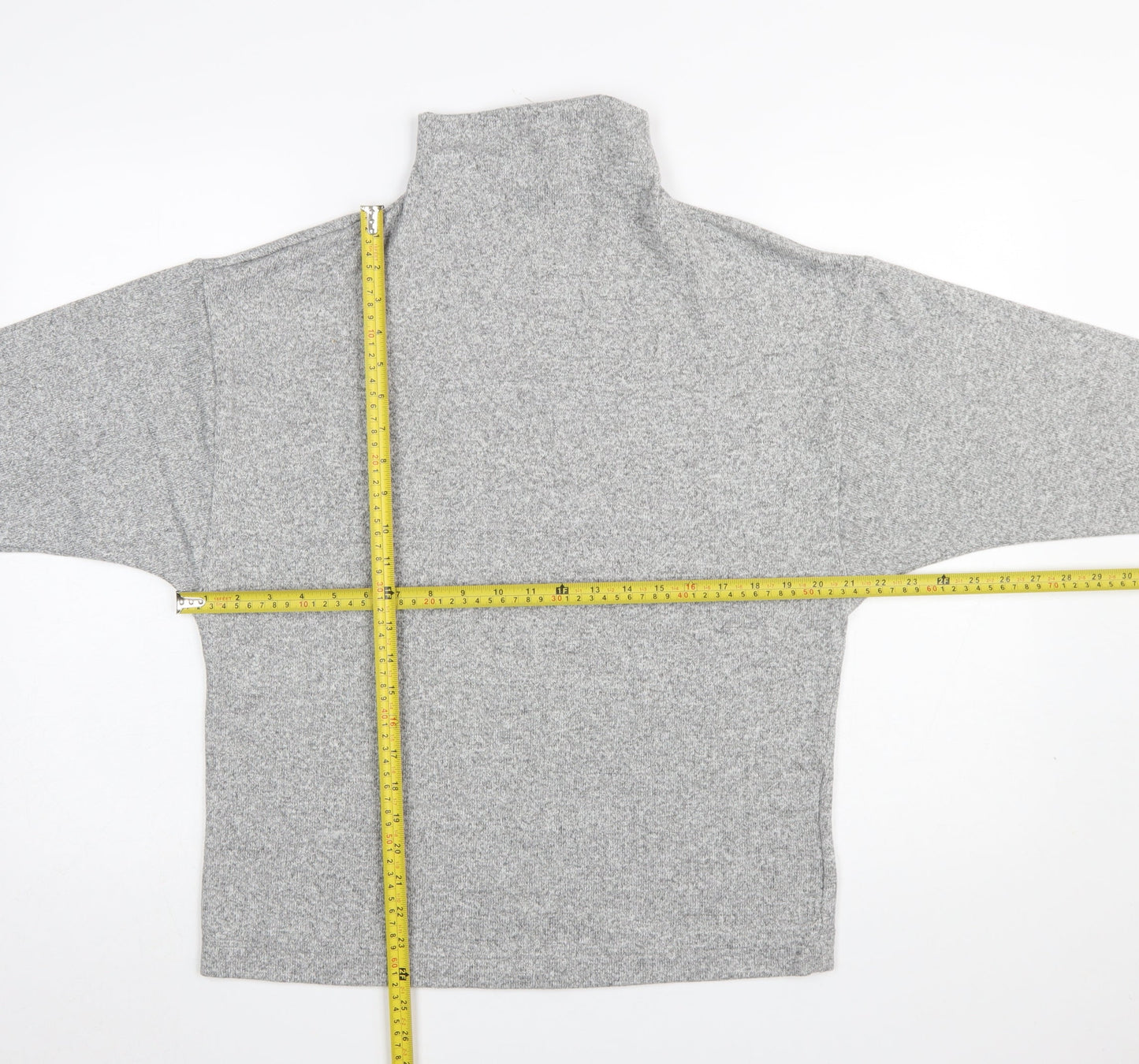 Uniqlo Women Grey XL Pullover High Neck Sweatshirt
