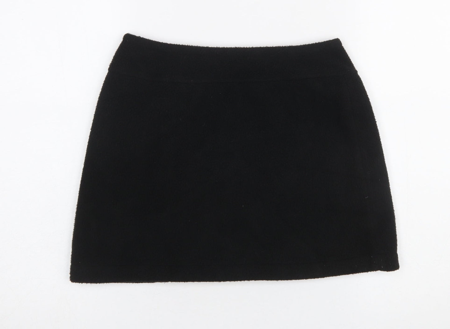 PAX Womens Black Fleece Short Straight Skirt Size M