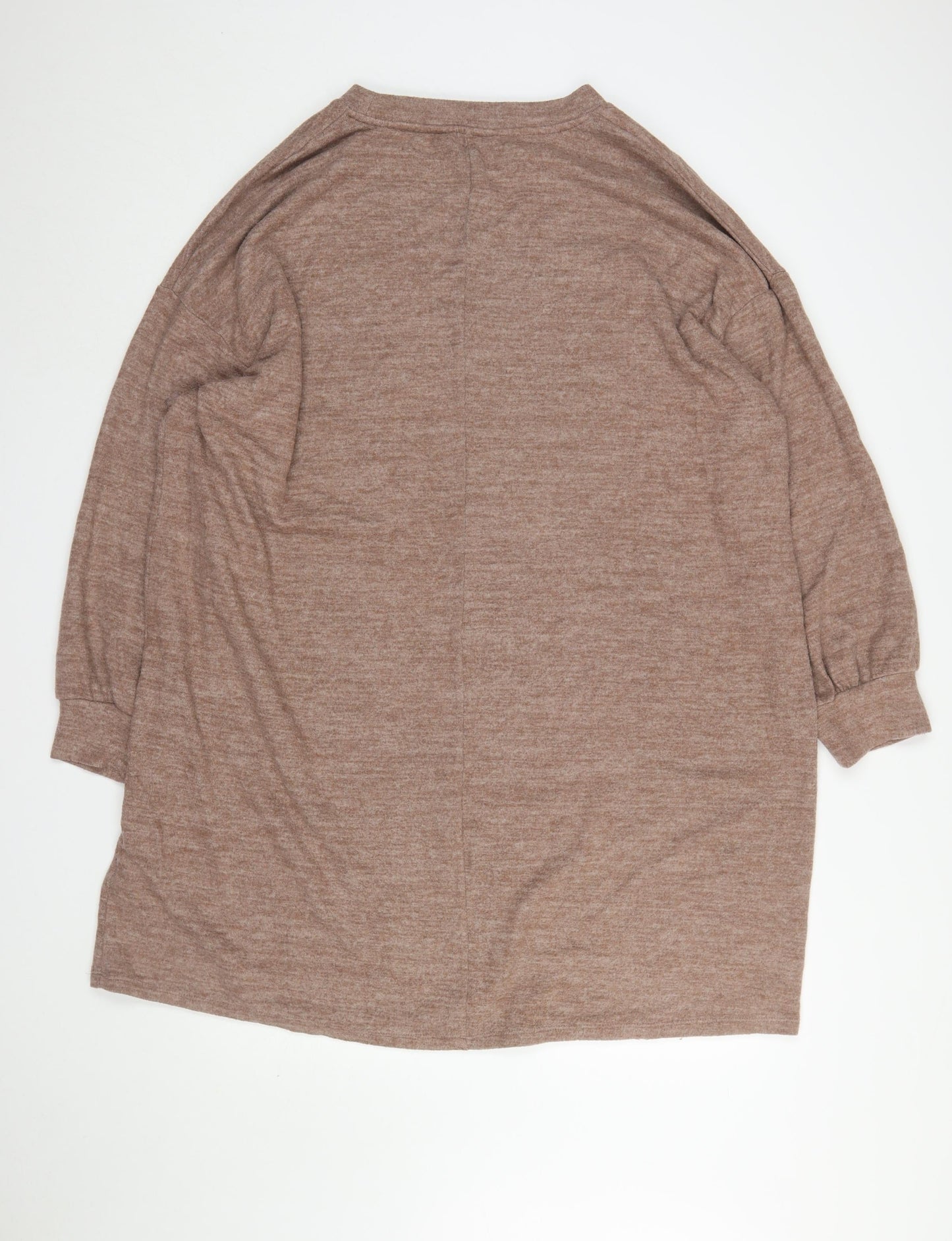 Yours Women Brown Plus Size 22-24 Knit Shift Dress