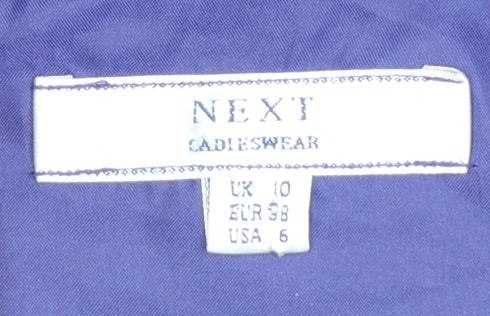 Next Women Purple Velvet Shift Dress Size 10 Party Sleeveless