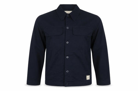 Prévu Men’s Navy Button-Up Shirt Medium Cotton Stretch