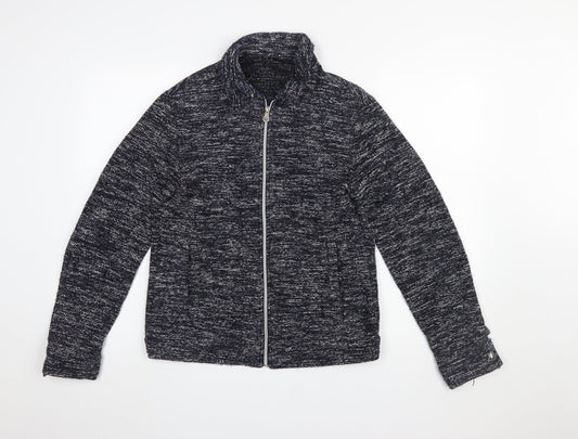 Zara Women's Blue Knit Full Zip Jacket Size 12