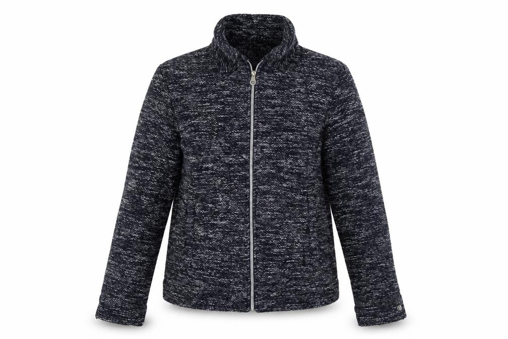Zara Women's Blue Knit Full Zip Jacket Size 12