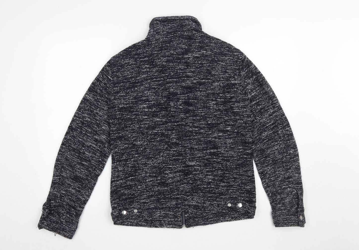 Zara Women's Blue Knit Full Zip Jacket Size 12