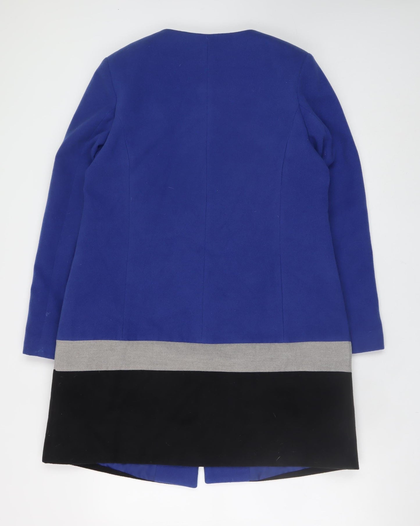 Damart Women’s Blue Colour Block Mid-Length Coat Size 14