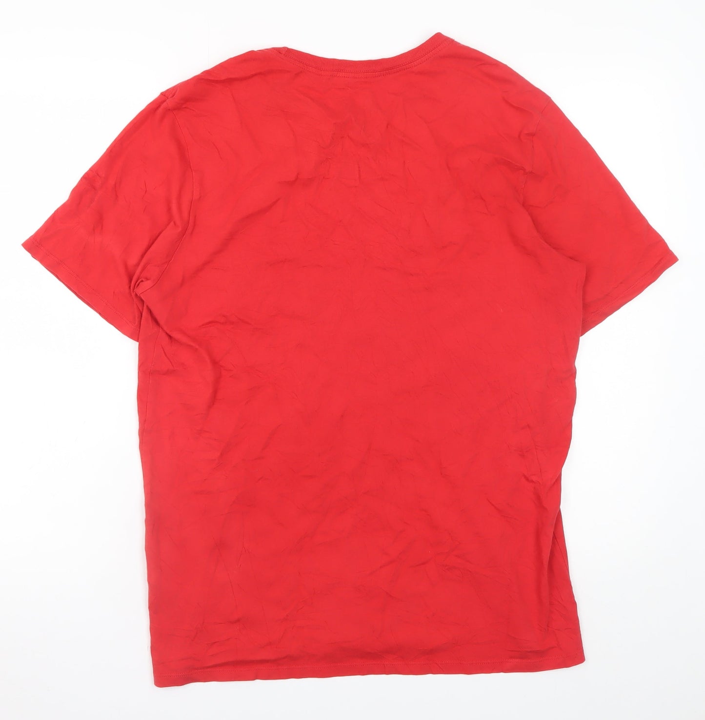 Nike Men's Red Athletic Fit Just Do It Graphic T-Shirt Size L