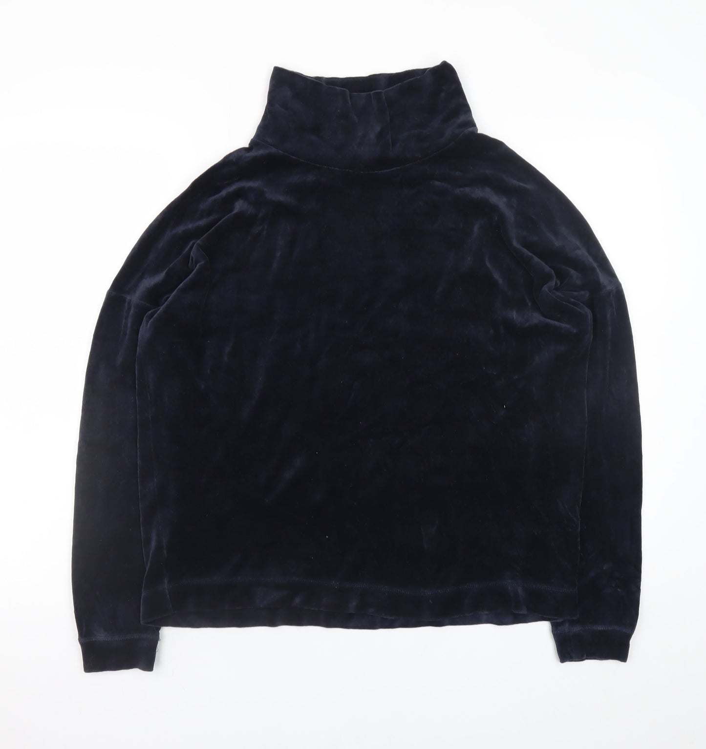 COS Women Navy Blue Velvet Pullover Sweatshirt Size S