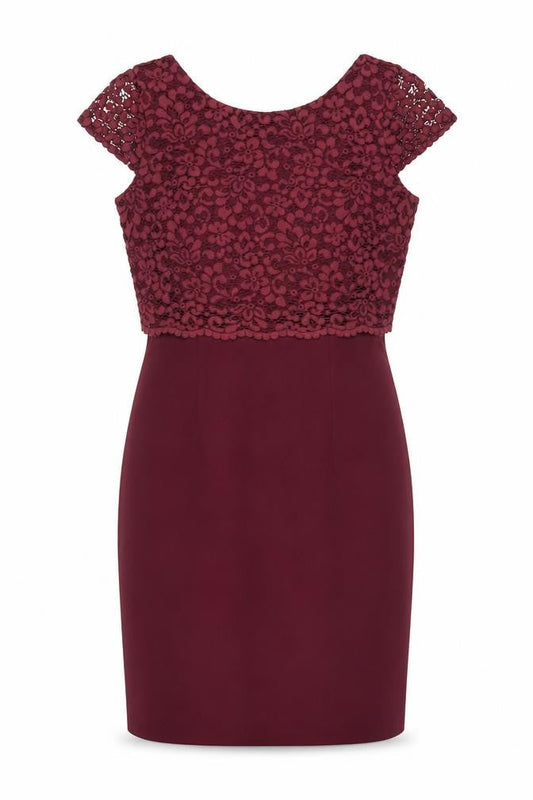 Coast Women's Red Lace Sheath Dress Size 6 Elegant Party Wear