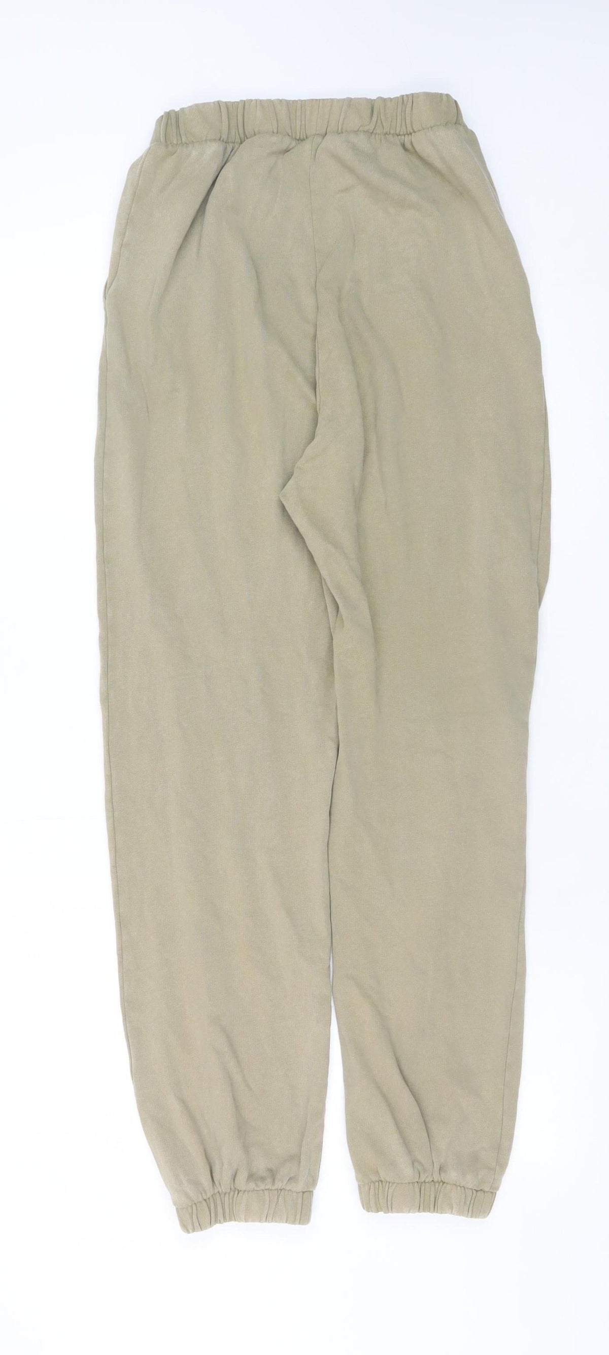 ZARA Women's Beige Cotton Jogger Trousers Size S