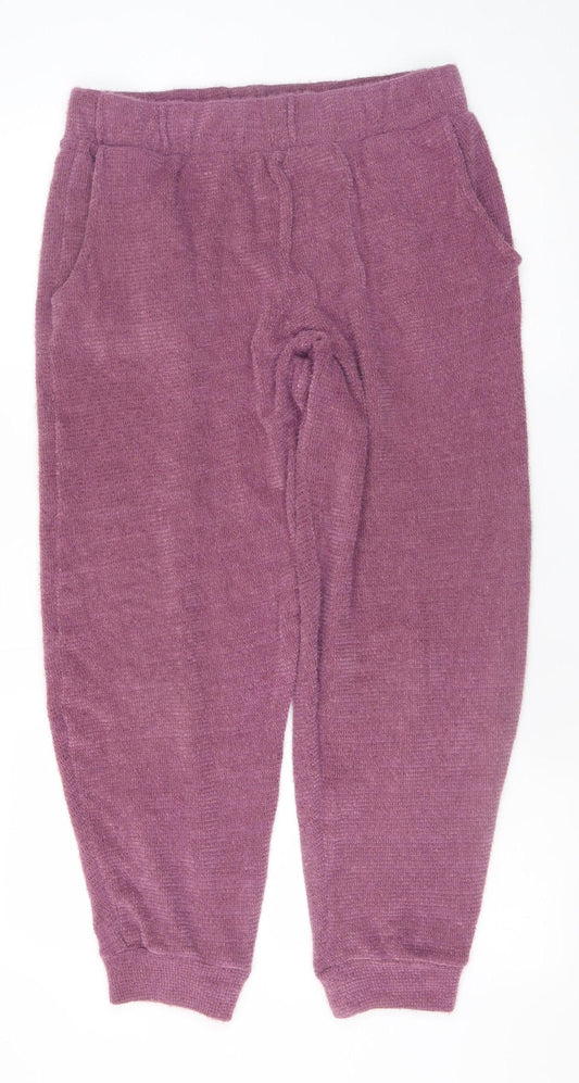 Marks and Spencer Women’s Purple Knit Jogger Trousers Size M
