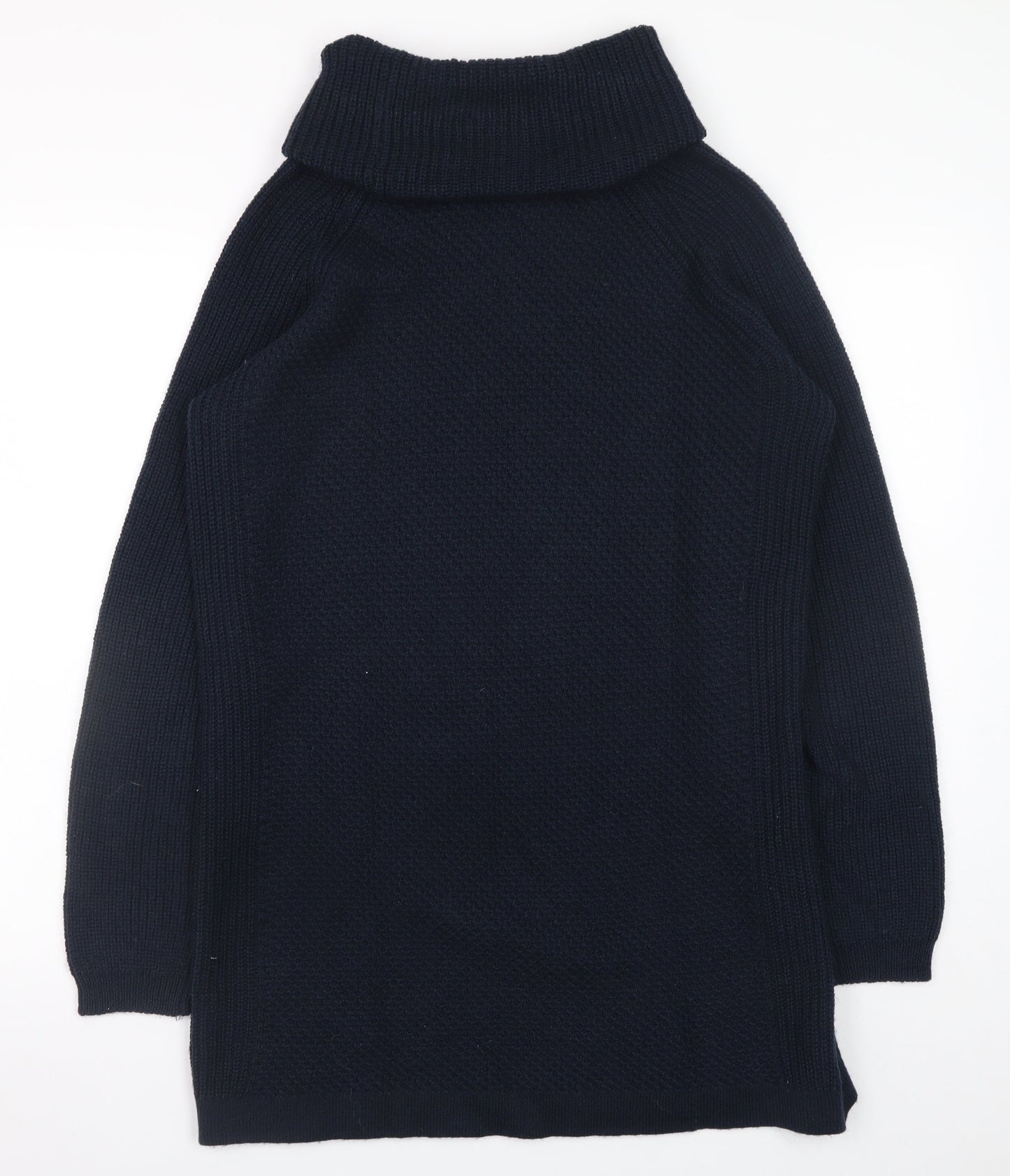 M&Co Women’s Navy Blue Jumper Dress Size 18 Roll Neck Knitwear