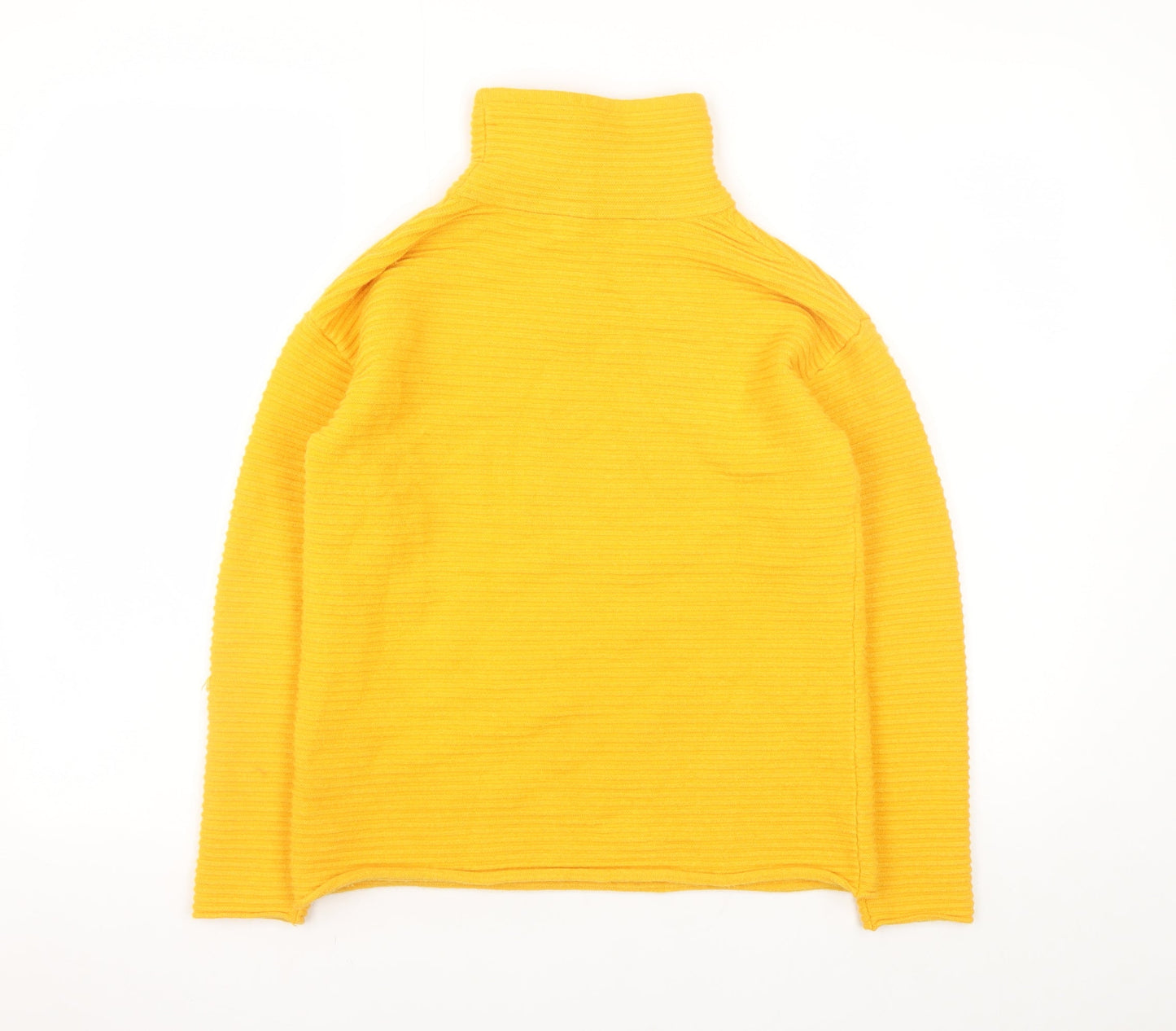 Betty Barclay Womens Yellow Pullover Sweater Size 12 High Neck Long Sleeve