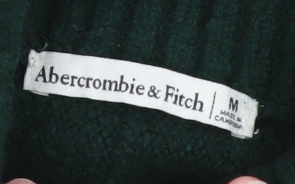 Abercrombie & Fitch Womens Green Mock Neck Wool Pullover Jumper M