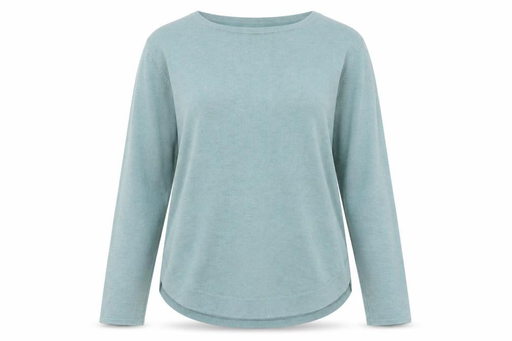 Fat Face Women’s Green Cotton Cashmere Pullover Jumper UK 12