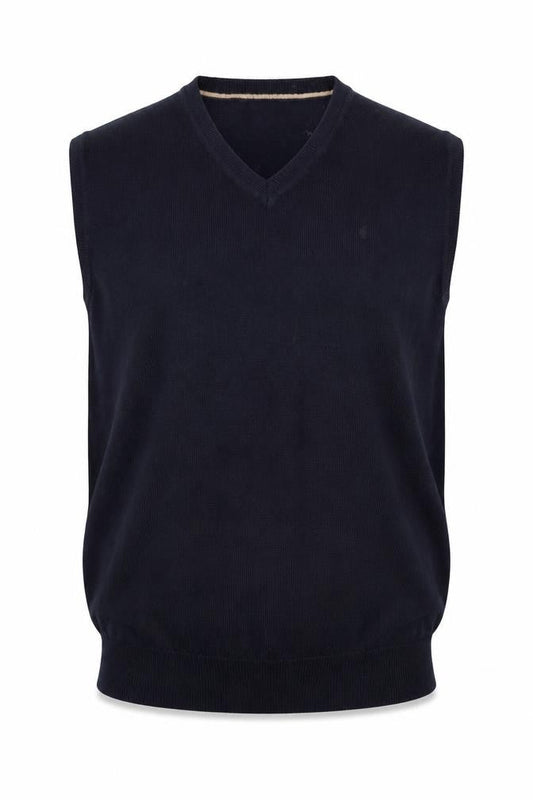 Gabicci Collezione Men's Black Wool V-Neck Sleeveless Vest XL