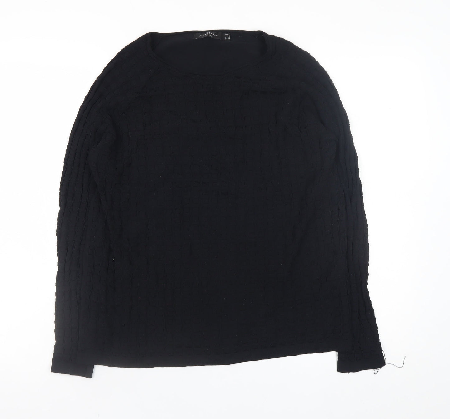 Cortefiel Womens Black Knit Pullover Jumper Size 14