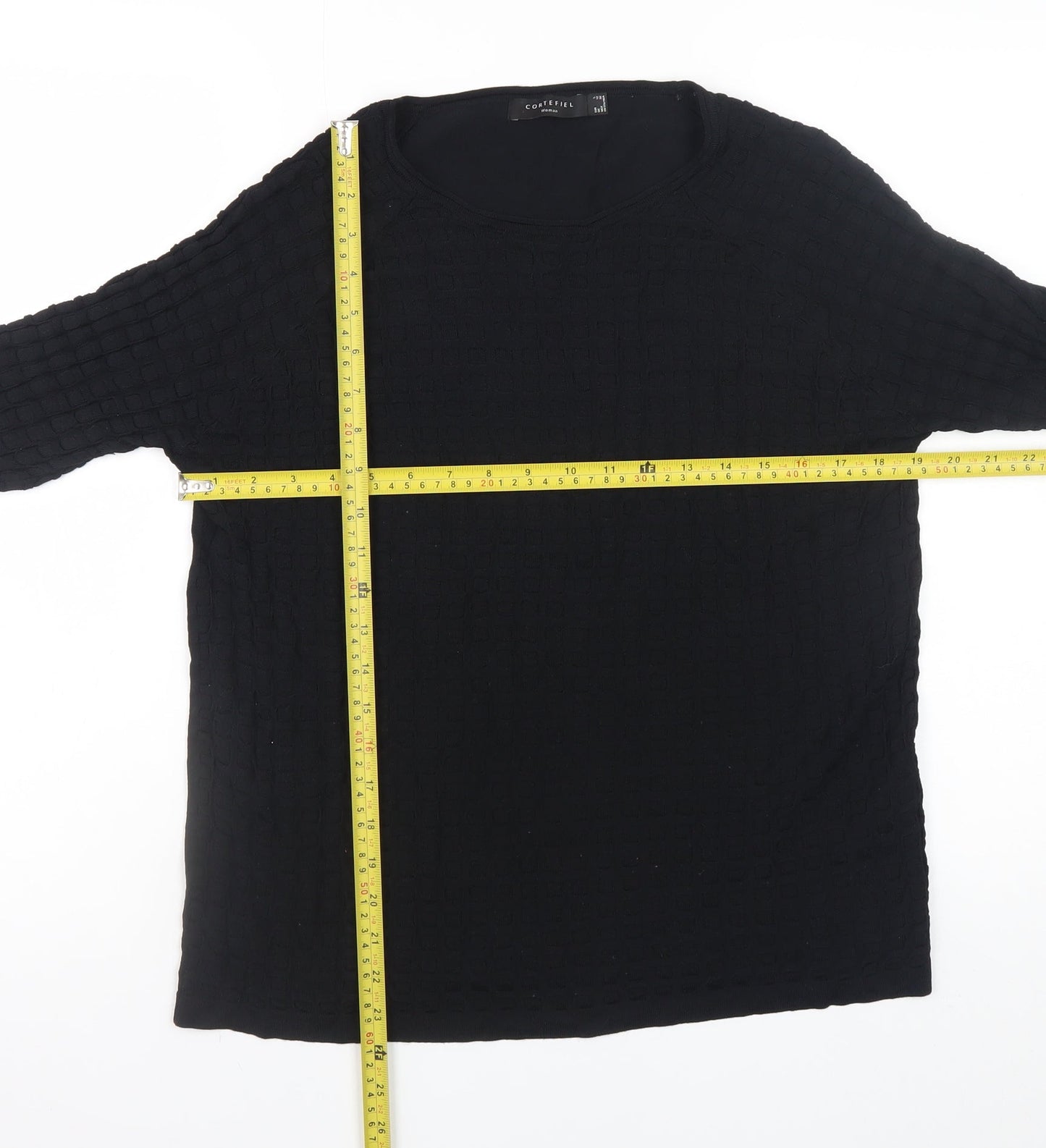 Cortefiel Womens Black Knit Pullover Jumper Size 14