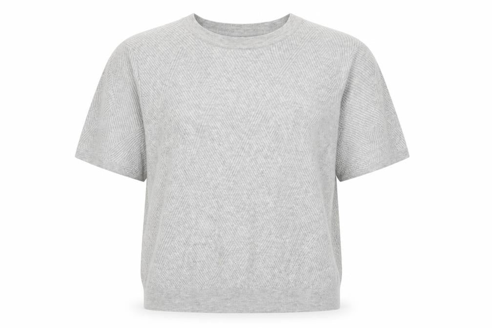Marks & Spencer Women’s Grey Short Sleeve Knit Jumper Size 14